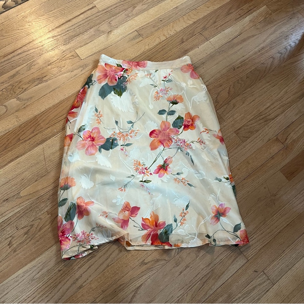 Floral Midi Skirt by Flint & Moss